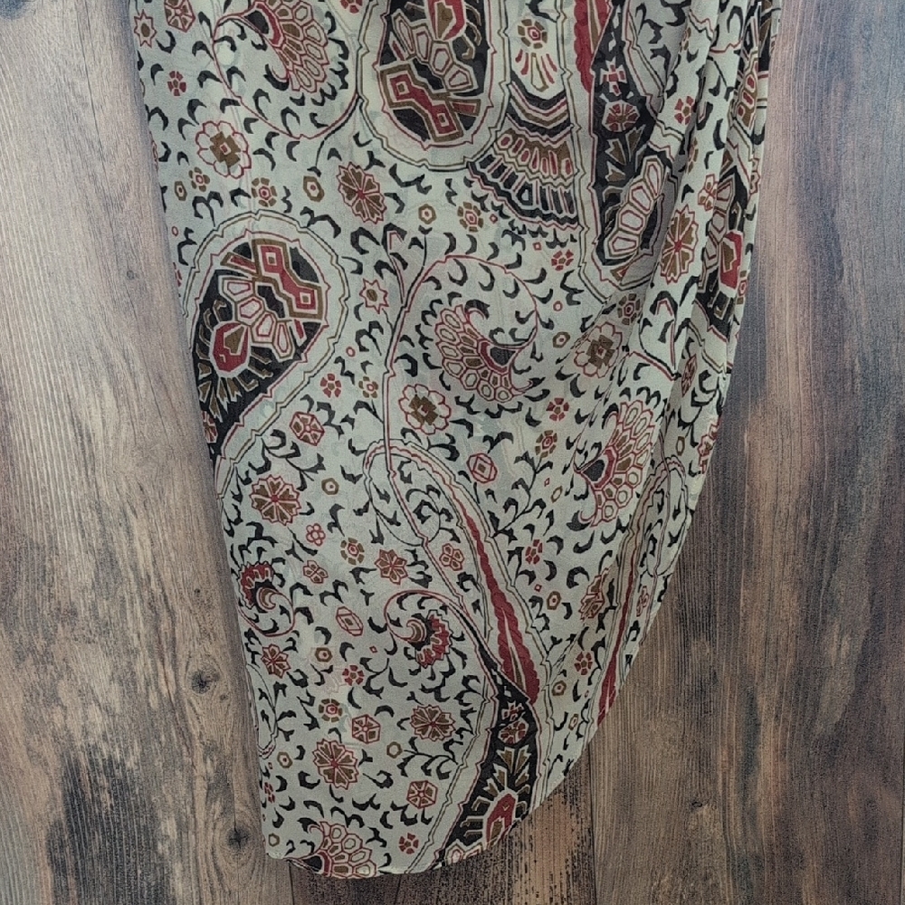 NWOT Veronica Beard Marion Silk Paisley Pencil Skirt with Slit 6 - Picture 5 of 8